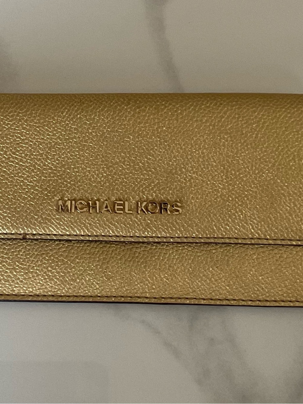 Michael Kors Metallic Gold Leather Wallet